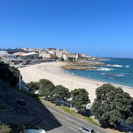 Primera Linea De Playa De Riazor A Coruña Exterior foto